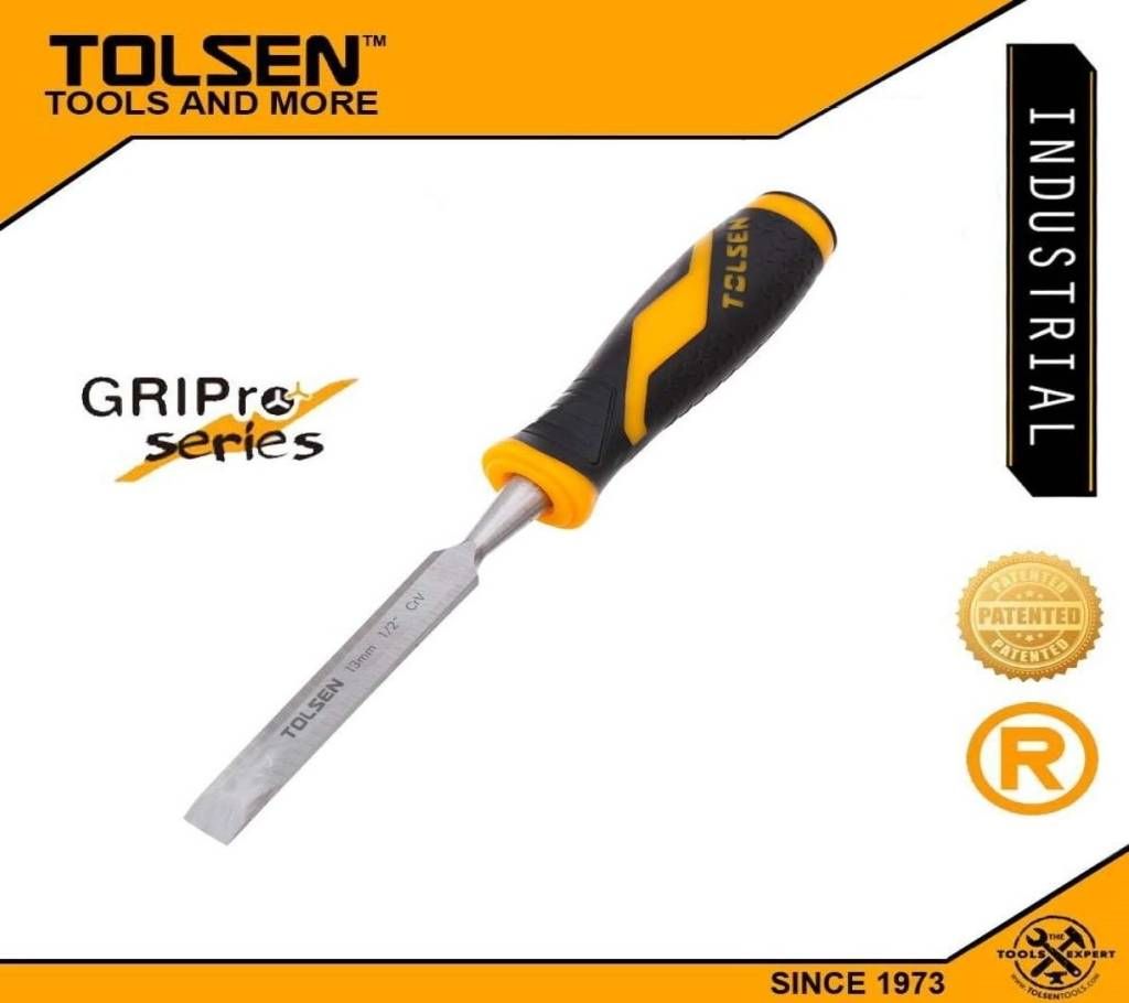 TOLSEN Industrial Wood Chisel (13mm, 1/2") GRIPro Series 25062