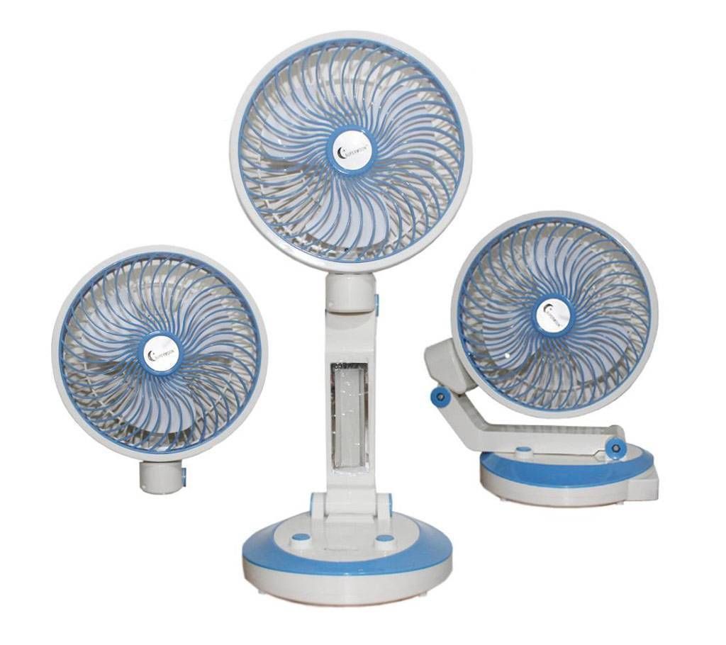 Supermoon rechargable fan with light