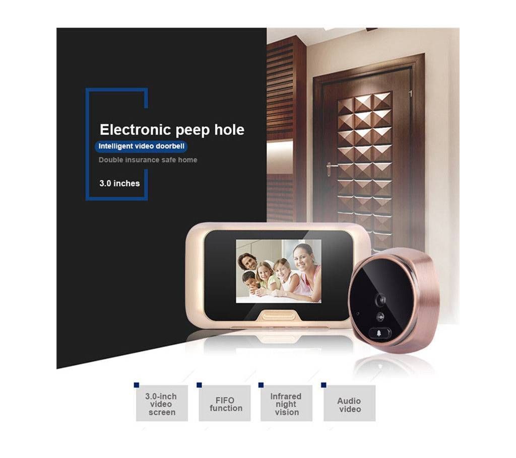 Smart Doorbell, Support TF (32GB Max) & Motion Detection & Infrared Night Vision