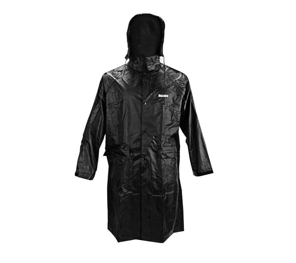 naylon raincoat for men black full body