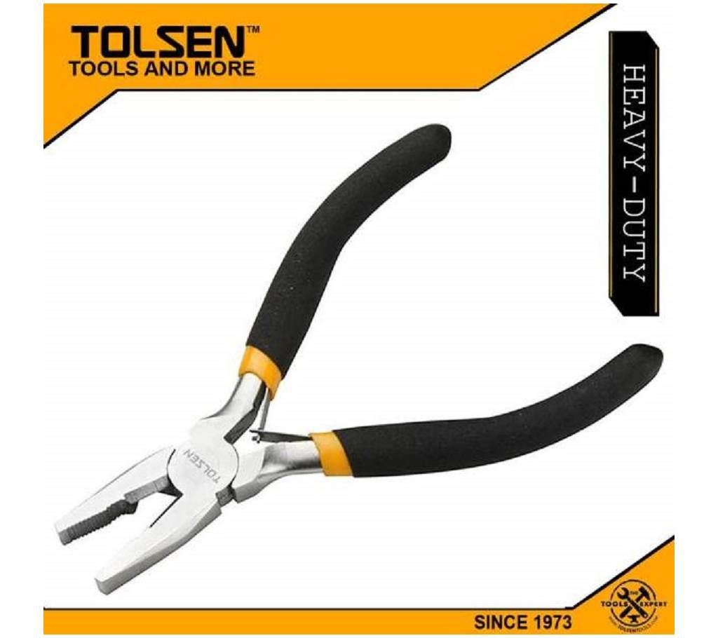 TOLSEN Mini Combination Pliers (4.5") Bi-Dipped Handle 10030