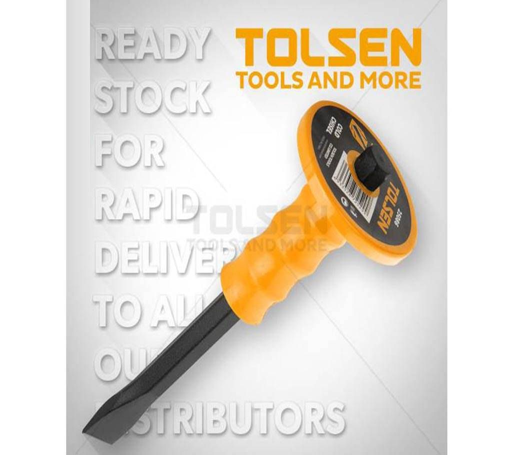 TOLSEN Flat-tip Chisel with Hand Protection 300 mm / 25089
