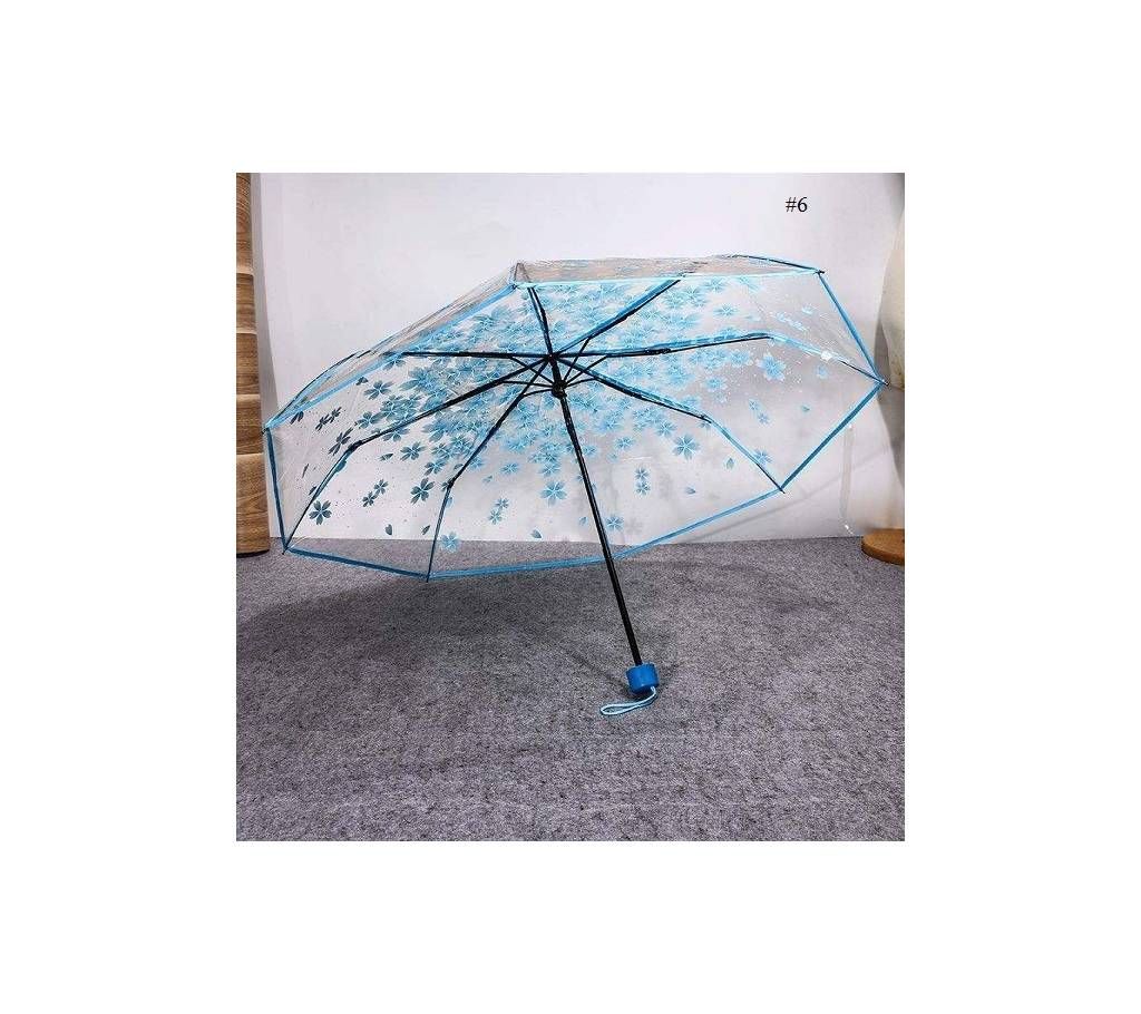 Transparent Auto Fold Umbrella. A