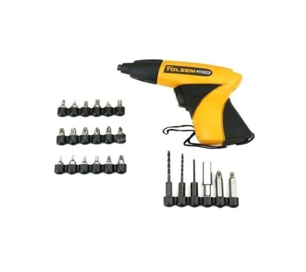 Cordless Screwdriver Set with Drill Machine - Yellow