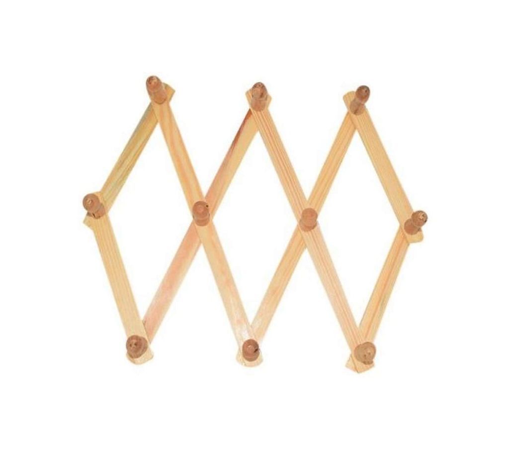 Wooden Hanger and Coat Rack - Brown
