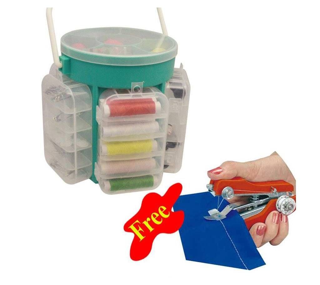 Sewing Kit Box with Mini Sewing Machine Free