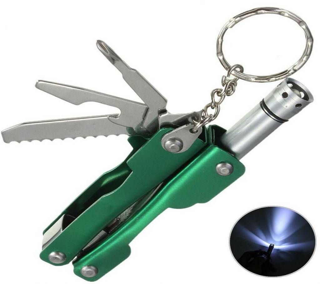 Multifunctional Tool Kit With LED Light-Multi Color