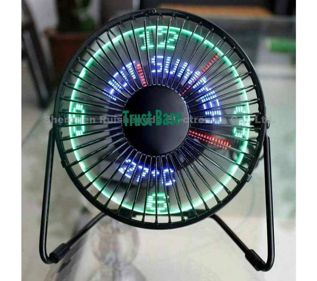 LED Clock Mini Fans