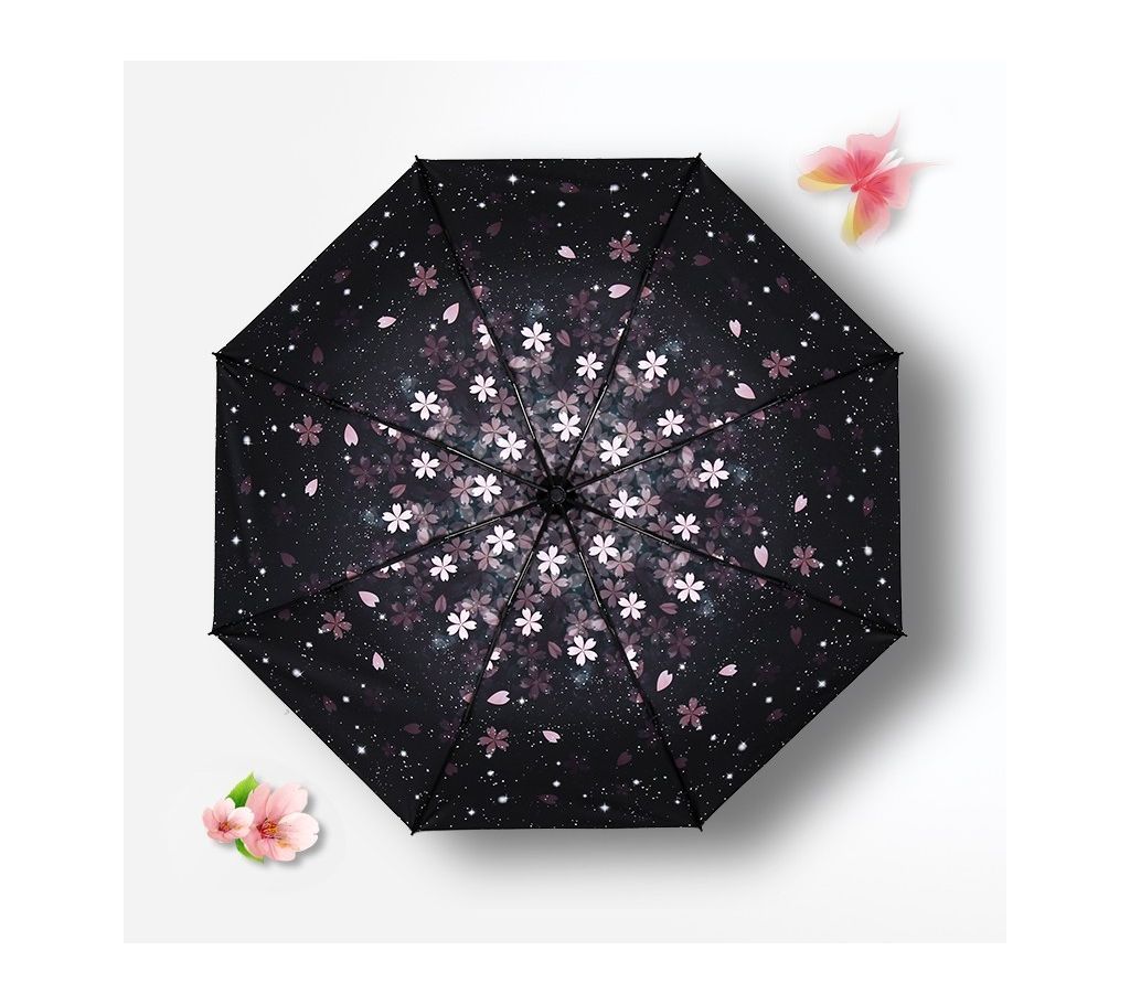Cherry-to-Folded umbrella printed