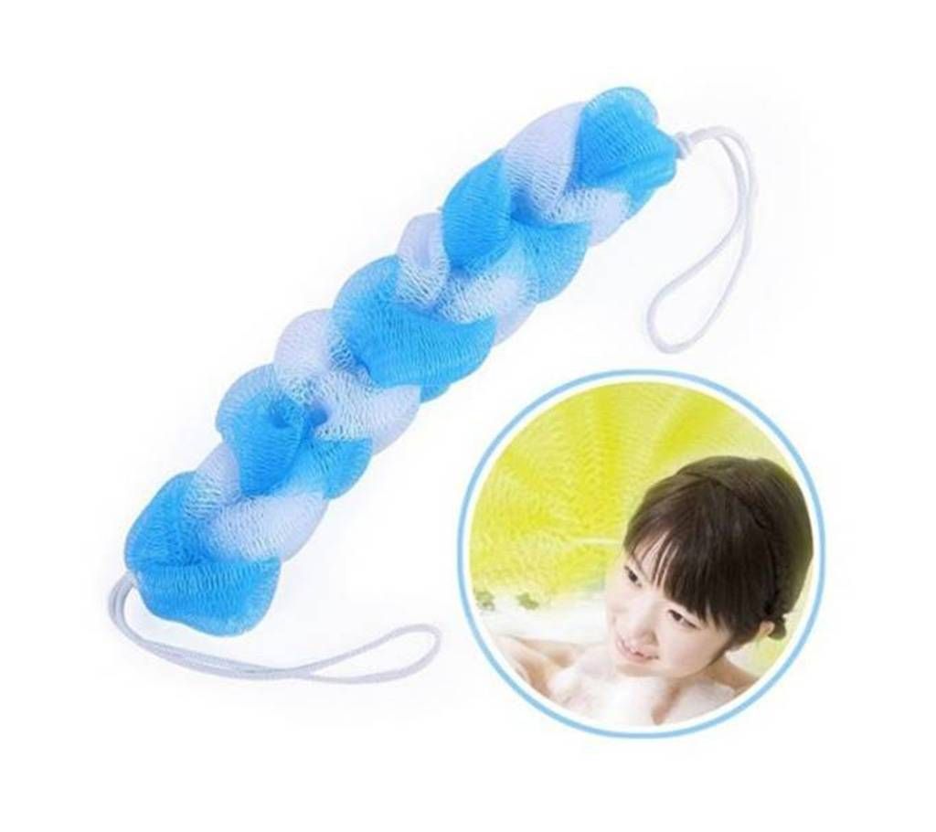 Elongated Loofah Tubs Mesh Shower - Sky Blue and W
