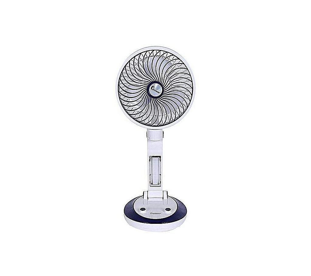 SM 6610 - Supermoon Rechargeable Folding Table Fan with Light - Royal Blue