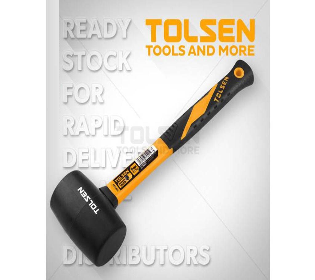 Tolsen Rubber Mallet 900g Fiberglass Rubberized Handle Grip