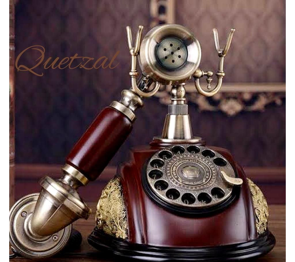 Antique design land line telephone set