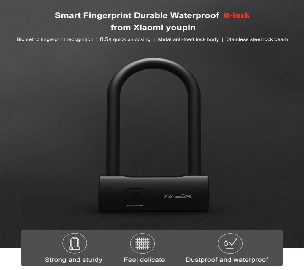Xiaomi AreoX U8 Smart Fingerprint U-lock 300mm - MOV