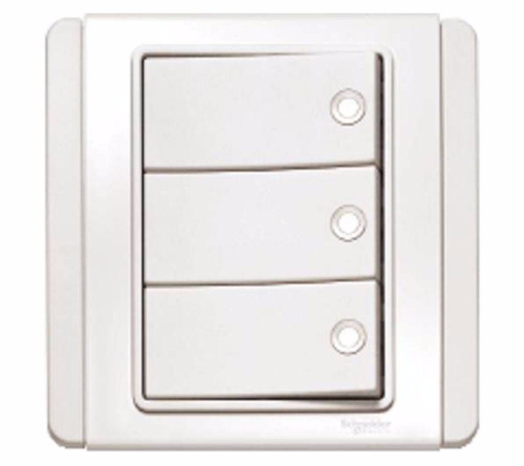 3 Gang 1 Way Horizontal Dolly Switch