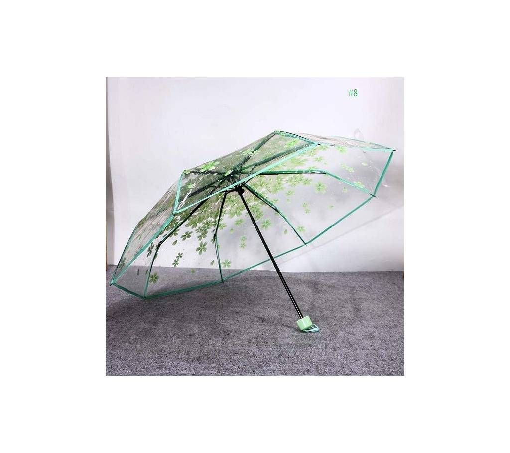Transparent Auto Fold Umbrella. B