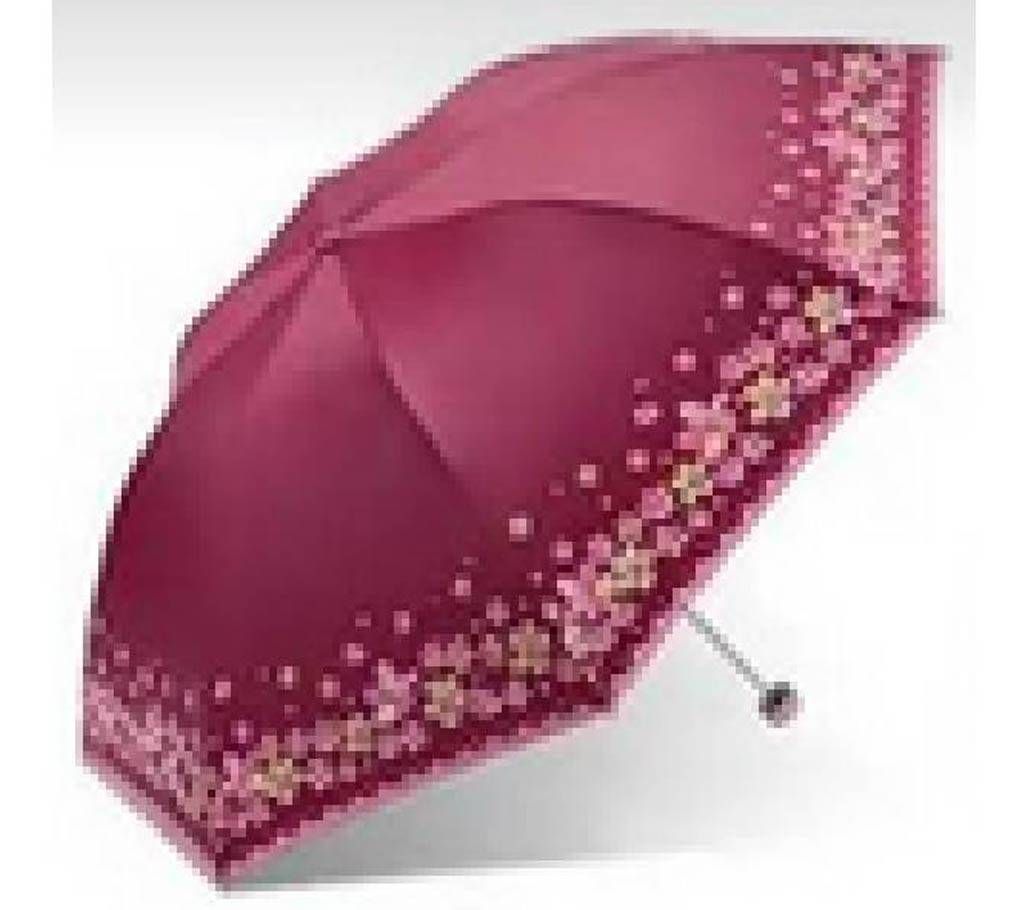 Authentic Paradise umbrella- Rain and Sun Dual Protection Maroon Color