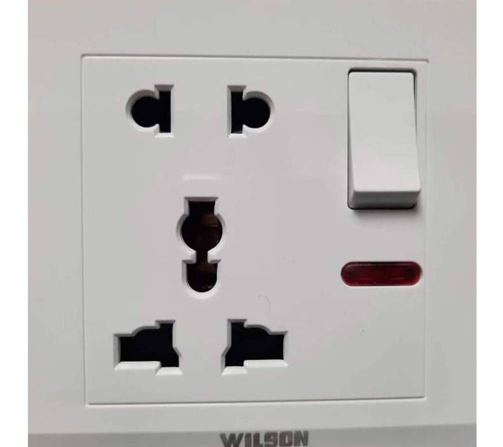 MULTIFUNCTION 5 PIN SOCKET WITH SWITCH WITH NEON