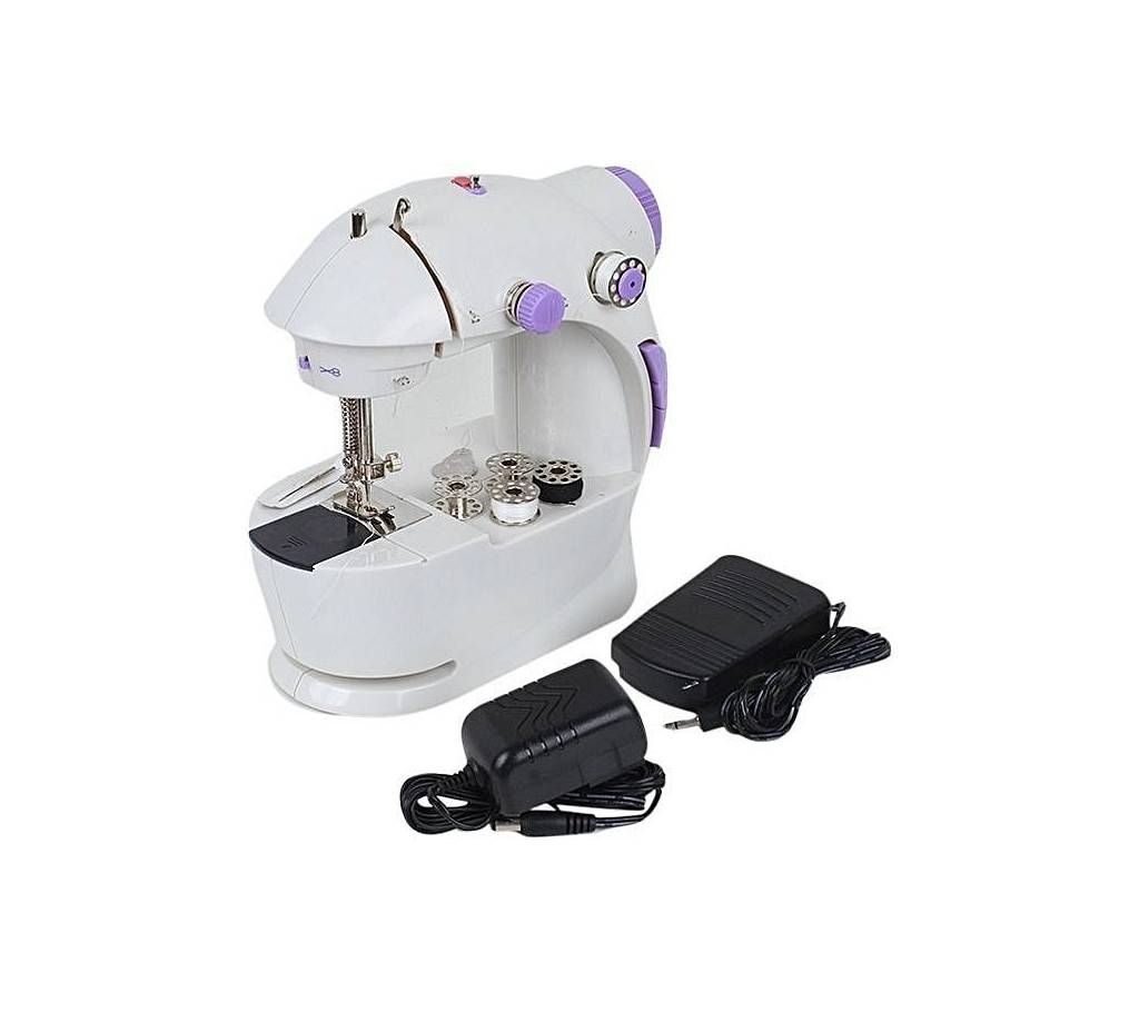 Mini Electric Sewing Machine - White & Grey