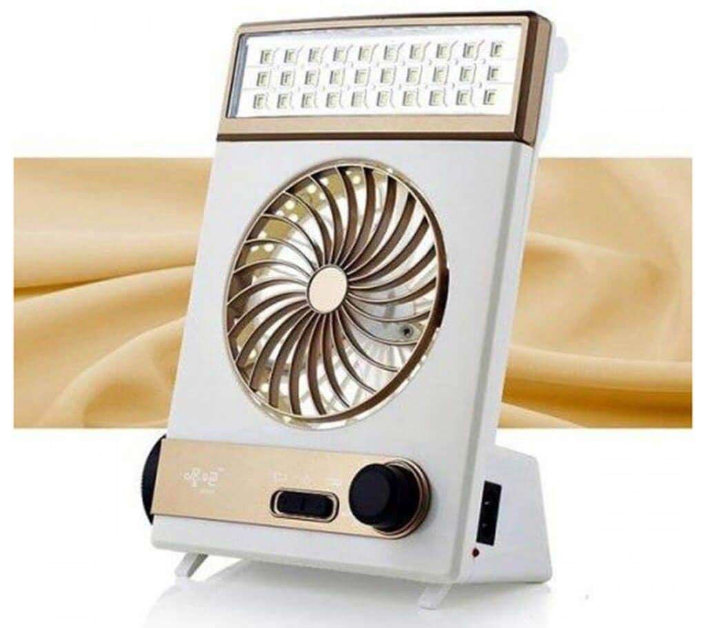 3 in 1 Rechargeable Fan + Light + Power Bank 