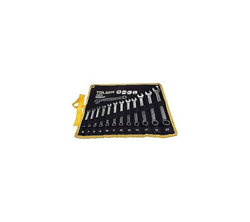 Tolsen Combination Spanners Set - 12 pcs - Silver