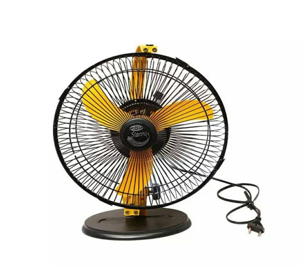 Stormy Hi Speed Table Fan - Black and Yellow