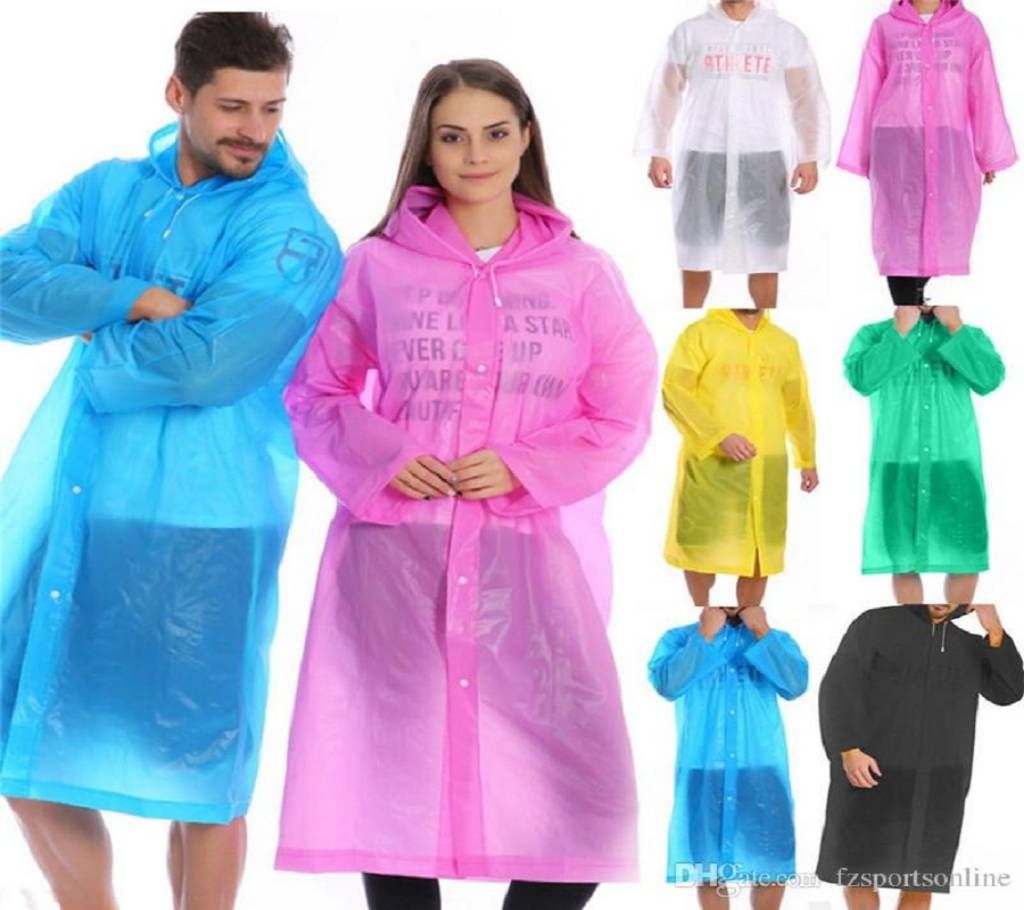 Men/Women Hooded Waterproof Rain coat Water collar 1 pice