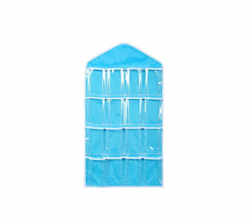 Foldable 16 Pockets Wardrobe Hanging Bags Socks Briefs Organizer Clothing Hanger