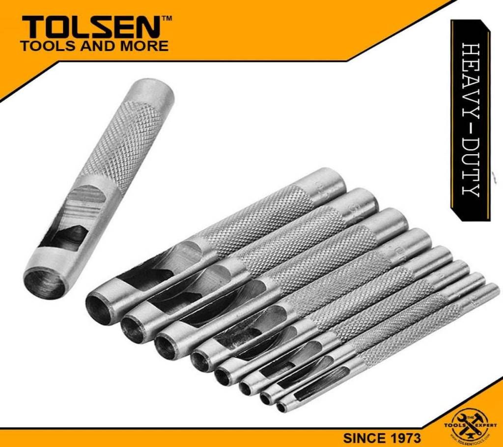 TOLSEN Hole Leather Puncher Craft Set (2.5/3/4/5/6/7/8/9/10mm) Belt Hollow 25093