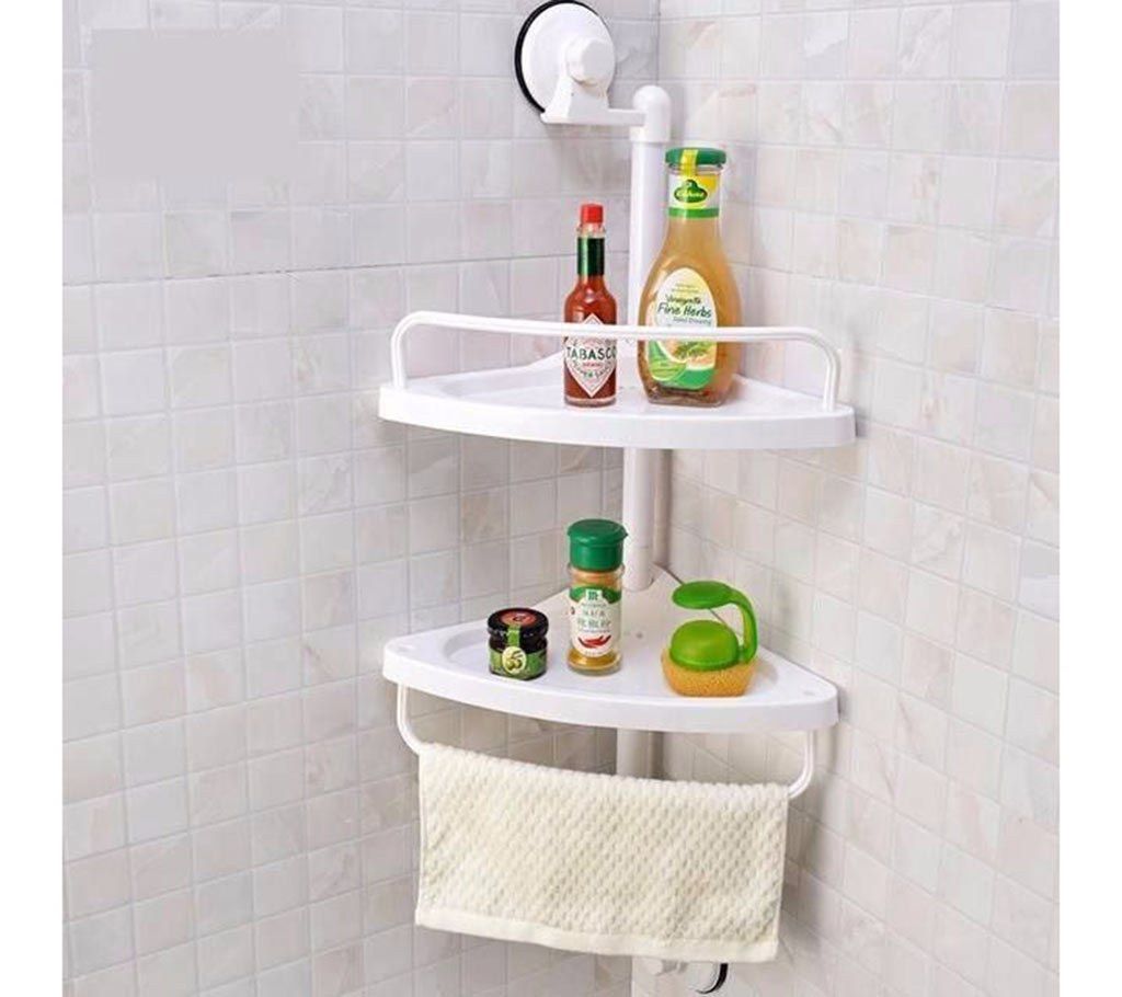 Double Layer Corner Shelf for Bathroom