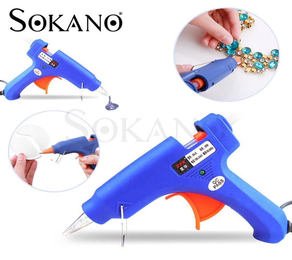 SOKANO Electrical Mini Hot Glue Gun for DIY Small Craft Projects & Package Quick Repairs