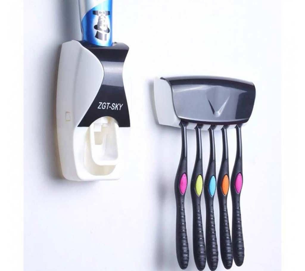 Automatic Toothpaste Dispenser & Brush Holder Set