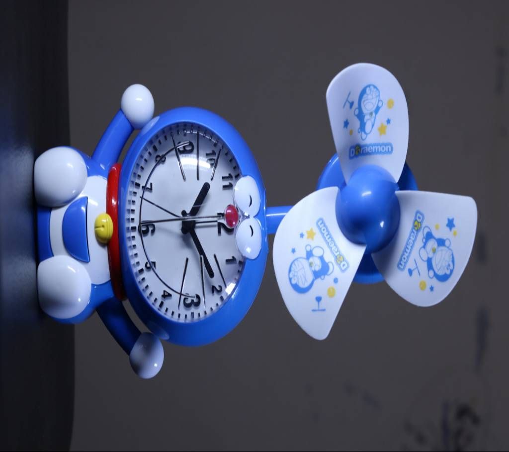 USB rechargeable  table fan and clock