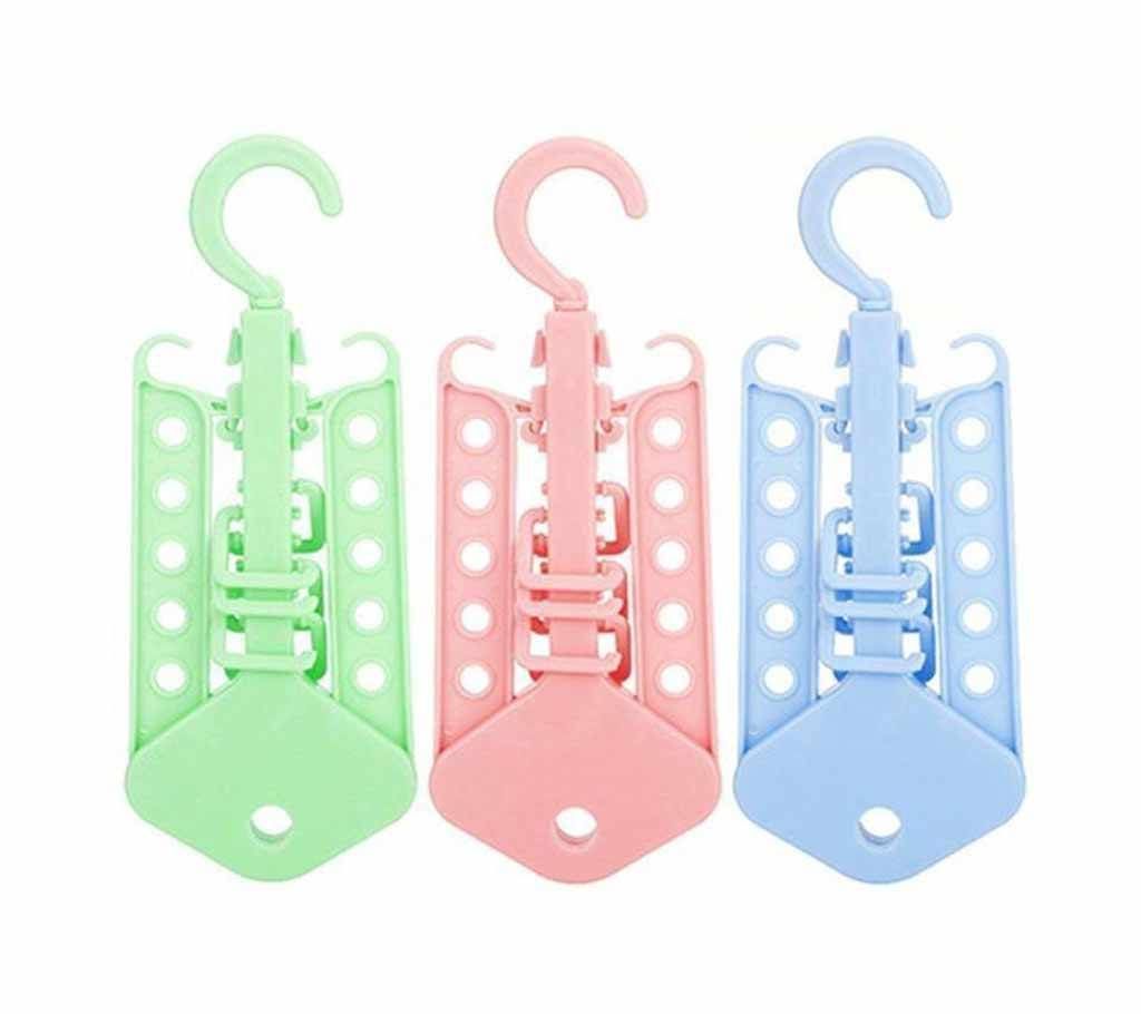 1 Pcs Home Multi-function Eleven Hole Double Hook Magic Hook 360 Degree Rotation Space Clothes Rack Space Saving Clothes Hanger Multicolor