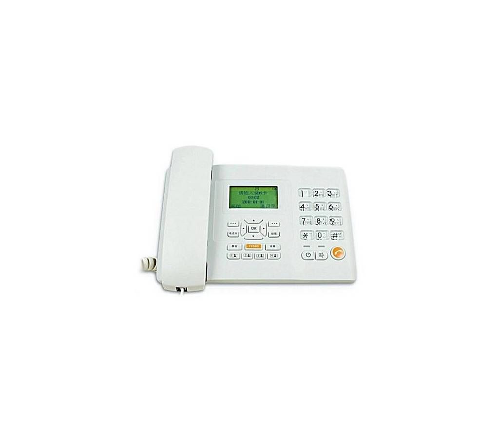 Super Deal Single Sim Supported Telephone Set - White
