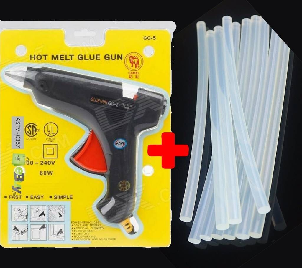 Hot Melt Glue Gun with 10 Glue stick free