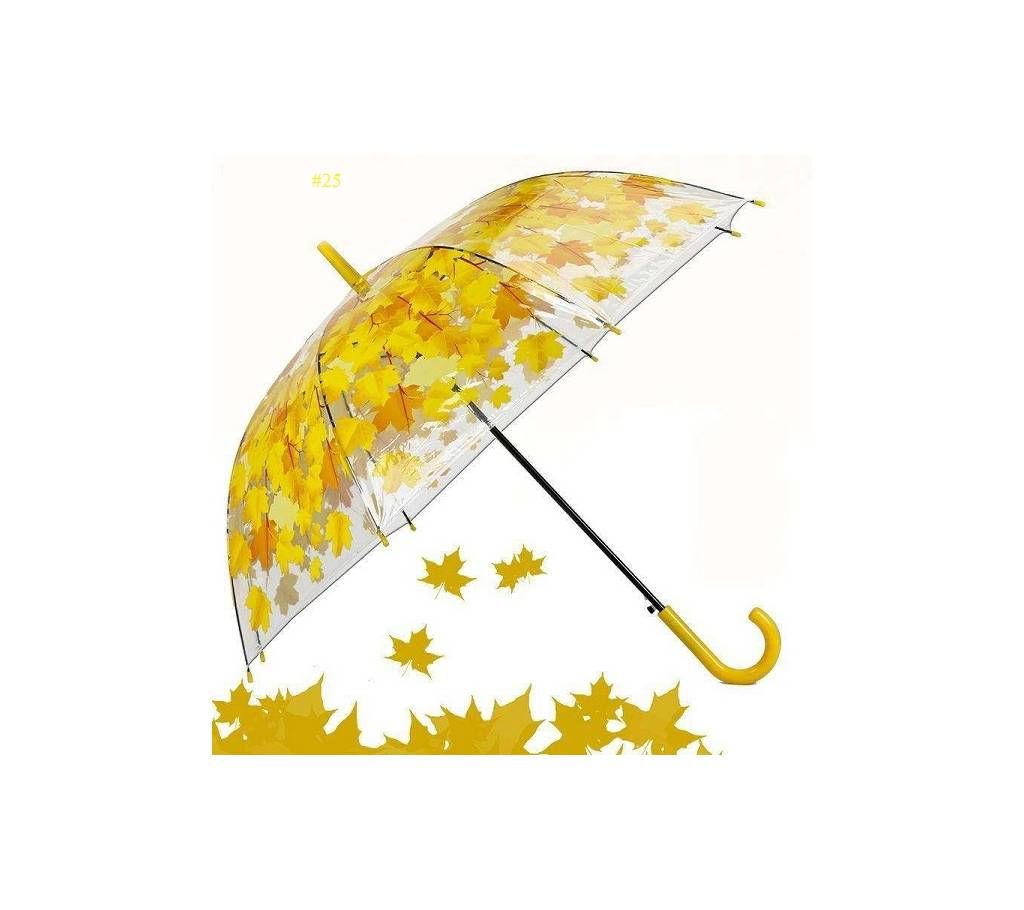 Transparent Auto Fold Umbrella. E