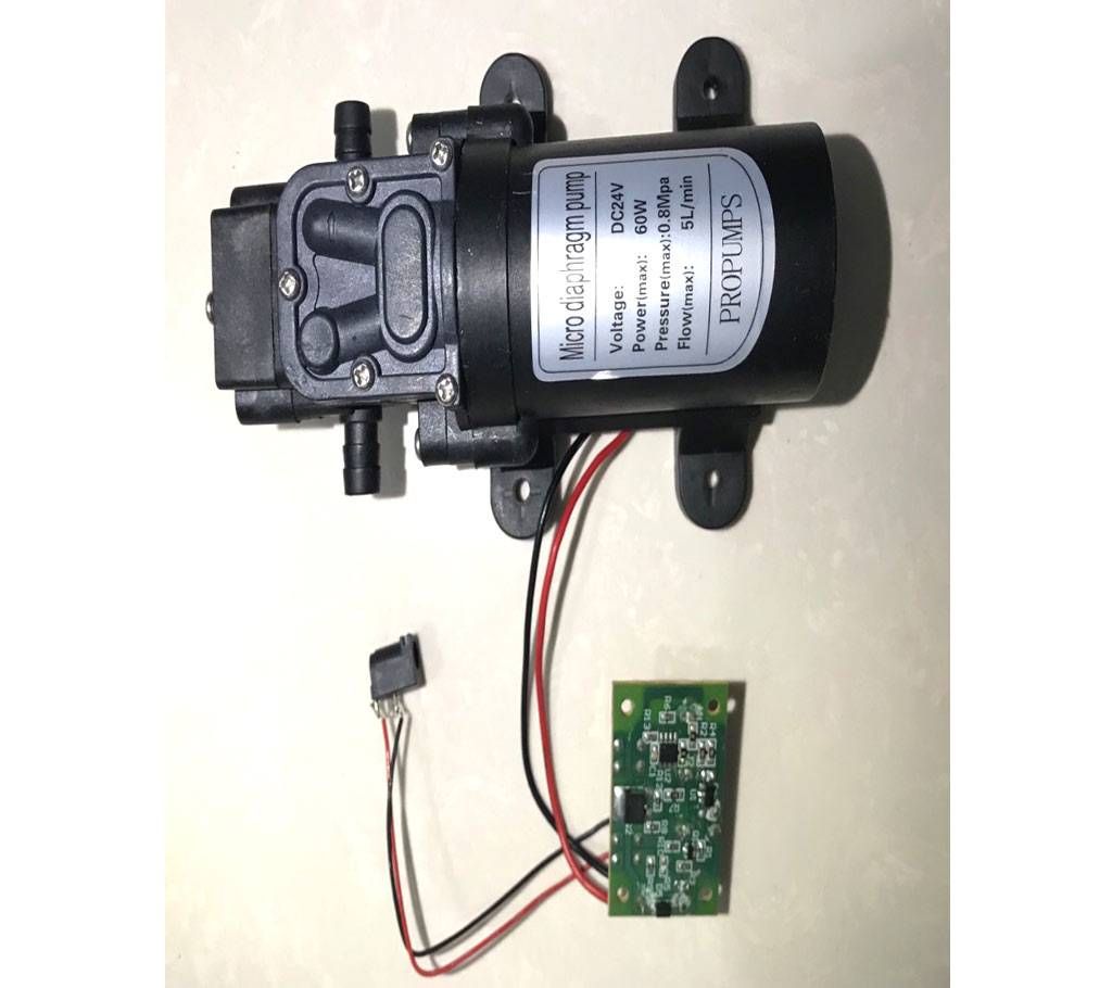 24v 60W 5L/min mini electric water pump high pressure self priming diaphragm pump spray