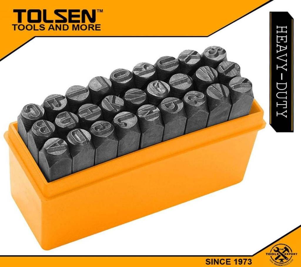 TOLSEN 27PCS Steel Letter Punch Stamp Set (3mm) 25101