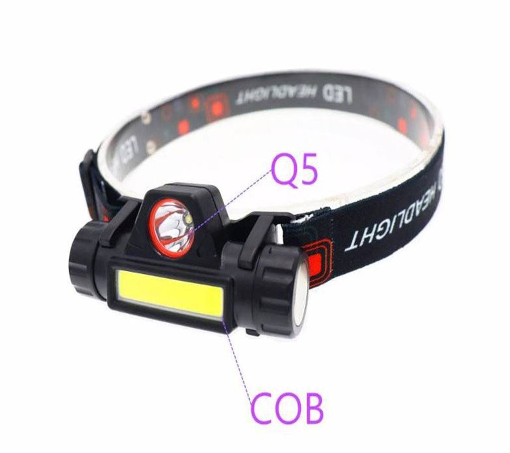 Portable Mini Headlamp flashlight lantern Q5+COB Led light For Outdoor camping