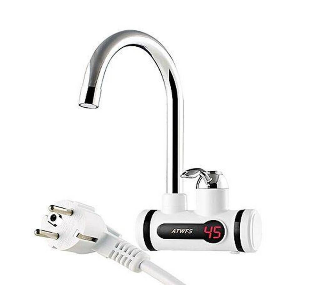 Instant Electric Hot Water Tap - Bathroom 220V Classic Instant Tankless Electric Water Heater (White)