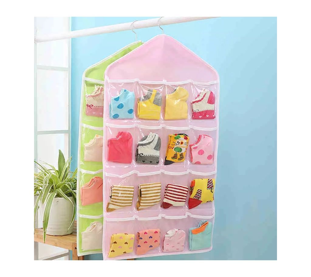 Hanging Organizer of 16 Pockets - Lemon