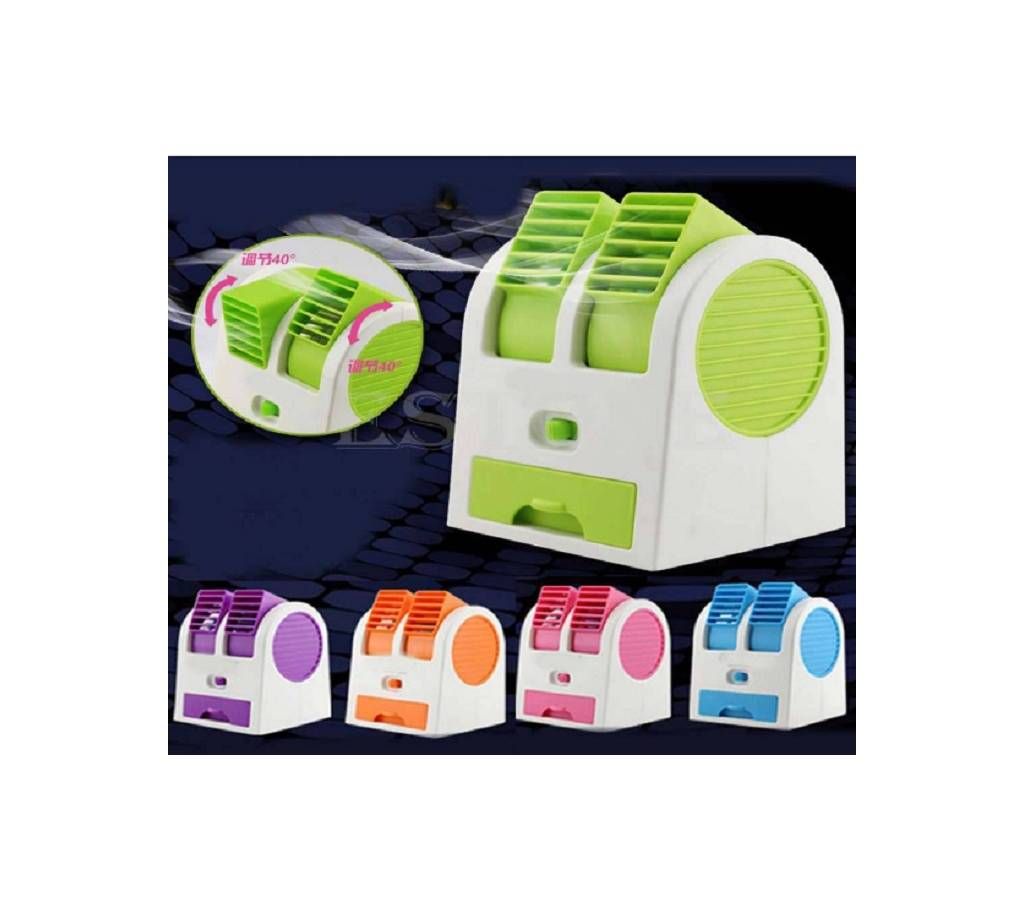 Double Chamber USB Mini Rechargeable Fan