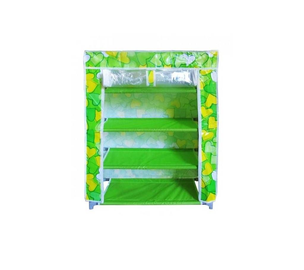 4 Layer Shoe Rack - Green