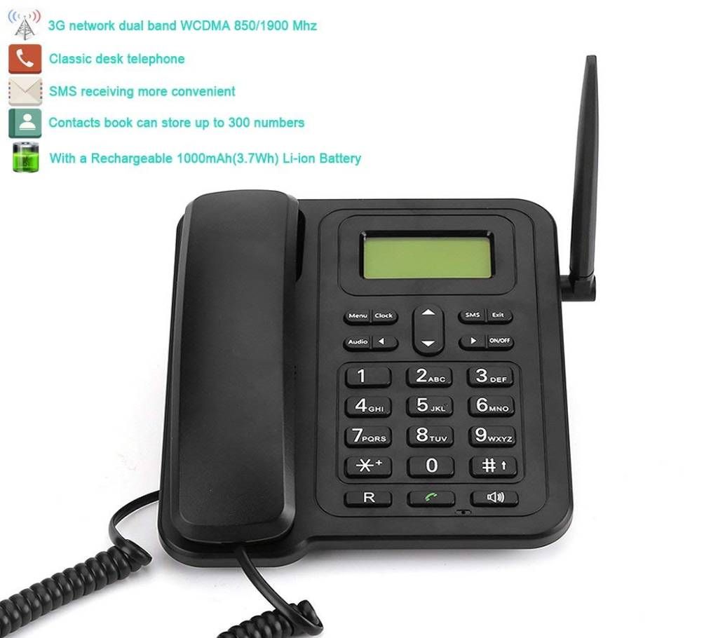 Banco Desk Telephone with GSM Dual Sim