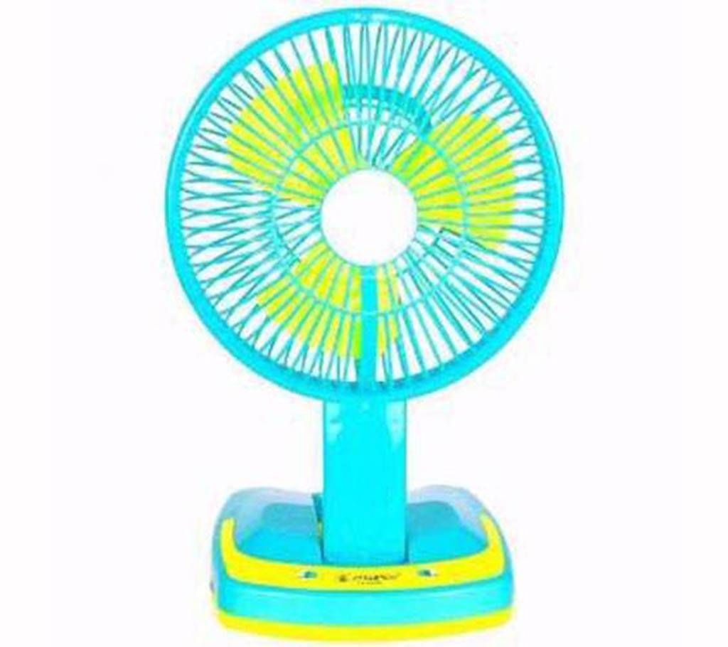 Rechargeable folding table fan with LED light 