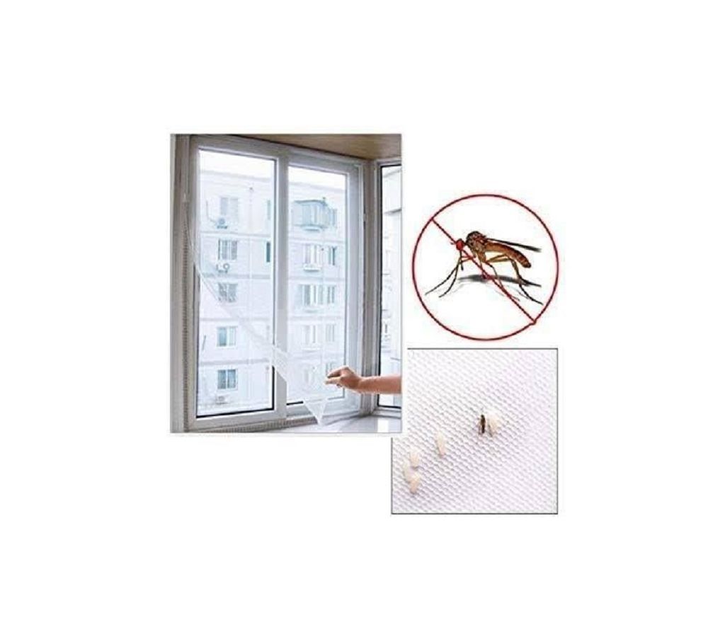 Black DIY Insect Fly Bug Mosquito Door Window Net Mesh Screen Curtain Protector