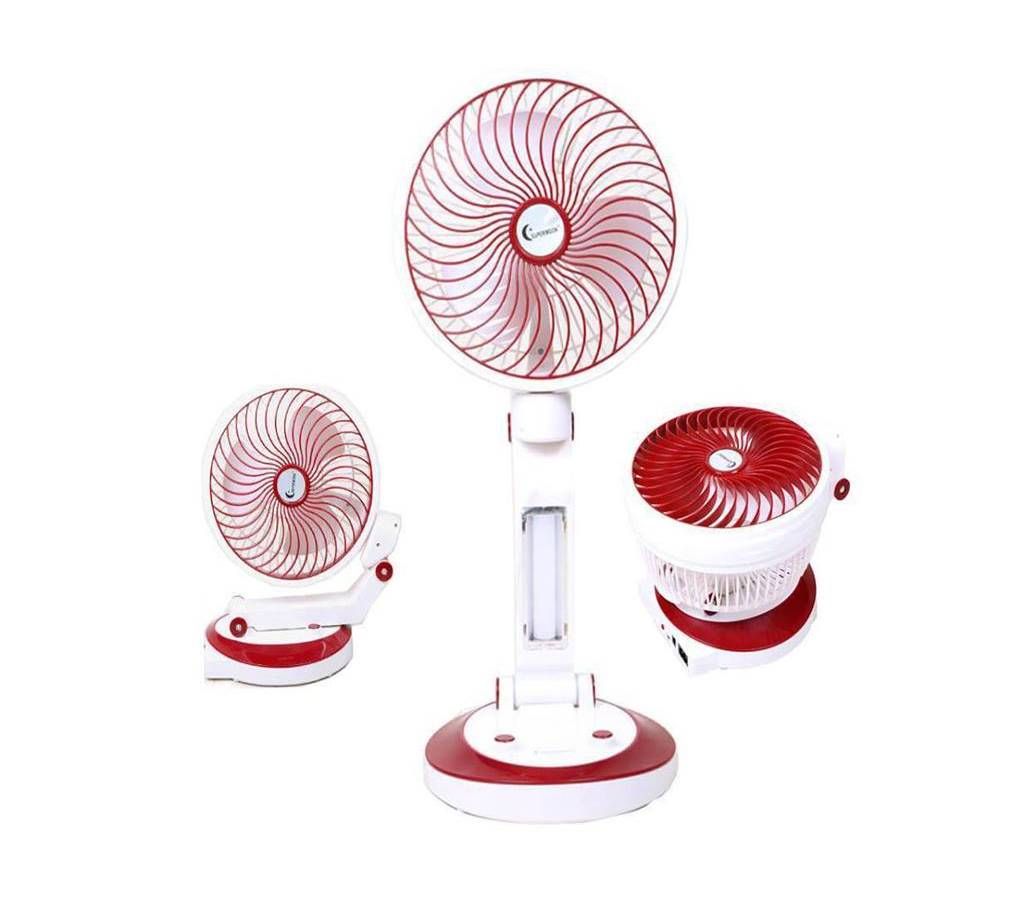 Rechargeable table fan with LED lights 