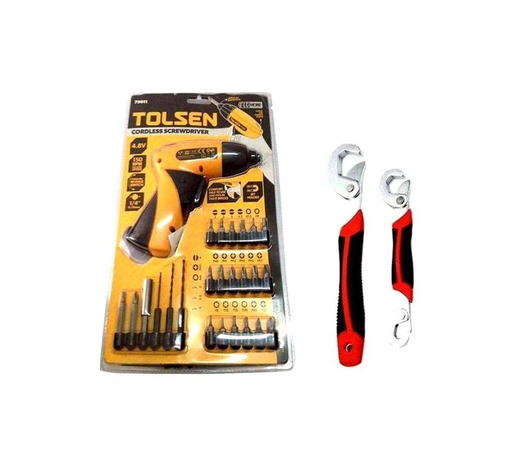 Combo of Two - Drill Machine and Snap Grip Tools - Multicolor