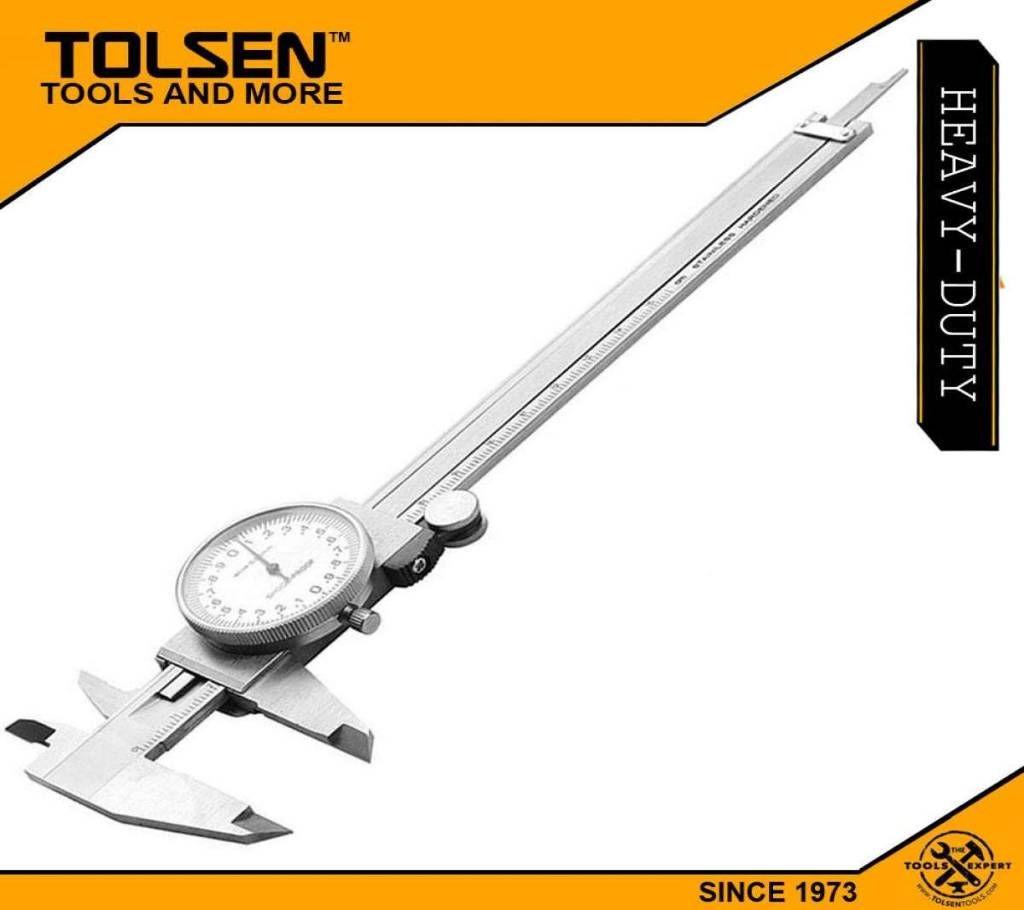 TOLSEN Vernier Caliper Dial Type Analogue Gauge (0-150mm) Hard Case 35050